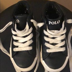 Black polo toddler boy sneakers